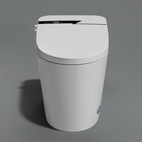 WC intelligent tout-en-un en céramique à siphon à jet de chaleur instantané multifonction avec capteur entièrement automatique – Ensemble de toilettes sanitaires pour salle de bain