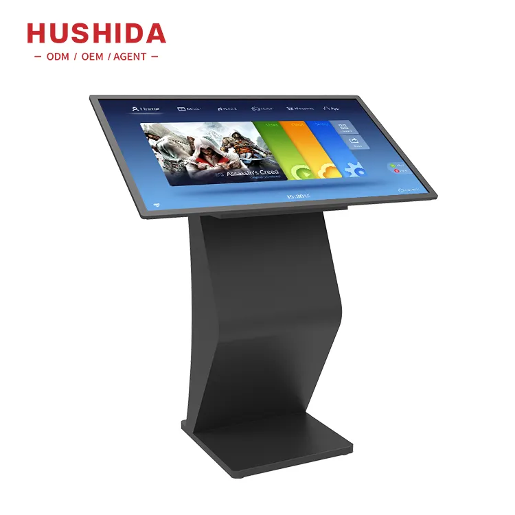 43 inch floor standing kiosk touch screen monitor display for check in/hospital/airport/subway