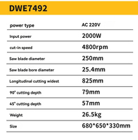 Scie à panneaux de table, machine à couper le bois, moteur 220V 2kW, machine à bois multifonctionnelle avec lame de 250 mm