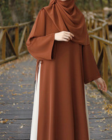 Nouvelle Conception Abaya Personnalisée Mode Pudique Robe Musulmane Dame de Dubaï Vente en Gros Turque Vêtement Islamique Abaya Fermée