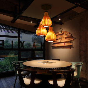 [Core Product Name] Wooden Veneer Chandelier Round Led <b>Light</b> For Restaurant Cafe Tea Room <b>Dining</b> Table Lighting E27 Switch - Product Image 2
