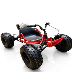 Karting à essence professionnel pour adultes, moteur 4 temps 212cc, 750W, vitesse 60 km/h, cadre en acier à chaîne, freins à disque hydrauliques - Product Image 1