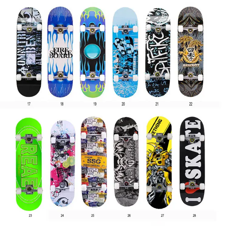 31Inch Cruiser Skateboard Nhựa Skate Board Retro Đồ Họa Galaxy Đầy Sao Floral Fade In Penny Phong Cách Board