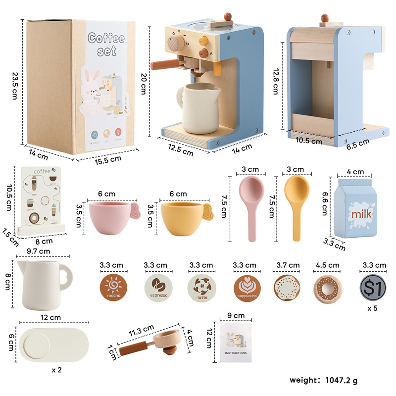 Wooden Coffee Maker Toys for Kids preview 5