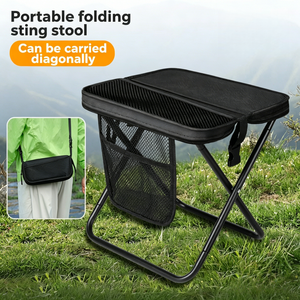 <span class=keywords><strong>Silla</strong></span> <span class=keywords><strong>Plegable</strong></span> Portátil de Hierro para Exteriores a Precio Económico con Bolsillo de Malla y Correa para el Hombro para Pesca, Caza, Senderismo, Camping y Parque - Product Image 3