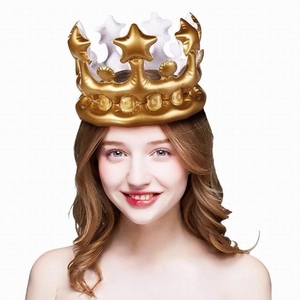 Corona Gonfiabile Dorata e Rosa per Feste, Corona da Regina per <span class=keywords><strong>Compleanno</strong></span>, Vendita all'Ingrosso - Product Image 1