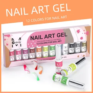 Liner de alta calidad Nail Art Gel Polish Set 24 colores Glitter Painting Metallic Liner Gel