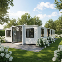 Casas Contenedor de 40 pies, Casa de Lujo de 3 Dormitorios, Casa Tipo Granny Flat, Casa Contenedor Expandible para Estándares Europeos