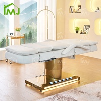Table de massage électrique de luxe pour esthéticienne, lit de beauté, lit de salon de cosmétiques, lits pour extensions de cils