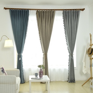 2022 elegante Design in <span class=keywords><strong>macramè</strong></span> 54 "x 84" pollici di lusso in velluto grigio Ready Made tende per il soggiorno in velluto per tende - Product Image 2
