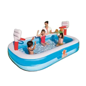 Factory wholesale high quality eco-friendly vinyl PVC air blow folding large pool for family adult kids' children pool