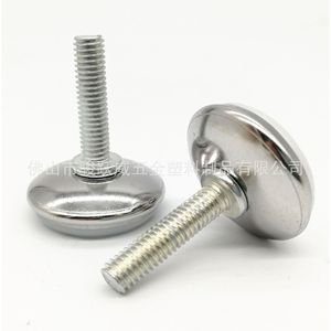 Furniture <b>Leg</b> M8x20 28mm Diameter <b>Chrome</b> Stainless Steel Adjustable Foot Chair Accessory - Product Image 1