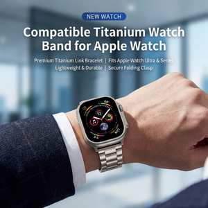 <span class=keywords><strong>Cinturino</strong></span> di Lusso in Titanio per <span class=keywords><strong>Apple</strong></span> <span class=keywords><strong>Watch</strong></span> <span class=keywords><strong>Ultra</strong></span> 3 2 Serie 11 10 9, Finitura Sabbiata, <span class=keywords><strong>Cinturino</strong></span> da Uomo - Product Image 3