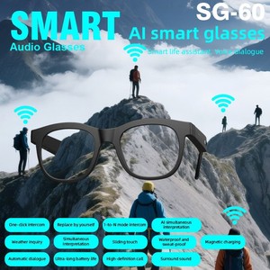 แว่นตาอัจฉริยะ SG60 พร้อมระบบแปลภาษา AI และผู้ช่วยอัจฉริยะ รองรับการโทรแบบ HD ผ่านบลูทูธ เลนส์เปลี่ยนได้ ชาร์จผ่านพอร์ต Type-C หูฟังแบบสวมใส่ได้ - Product Image 2
