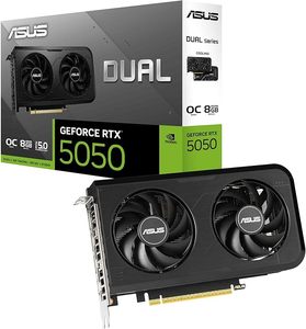 Tarjeta Gráfica Dual GeForce RTX 5050 8GB GDDR6 OC Edition (PCIe 5.0, GDDR6, DLSS 4, 2.1b, DisplayPort de 2 Ranuras, Diseño de Ventilador Axial-tech, 0dB Dual - Product Image 1