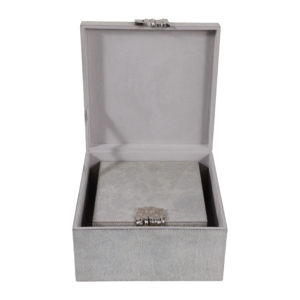 Scatole Decorative in Ecopelle con Coperchio per Gioielli e Oggetti Preziosi, Elegante Set di Due in Grigio per Arredamento Casa - Product Image 5