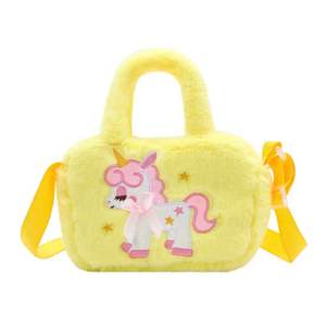 Nuevo Bolso de Peluche Suave y Pequeño con Diseño de Unicornio de Dibujos Animados para Niñas de Jardín de Infancia, Bolso Bandolera/de Hombro - Product Image 2