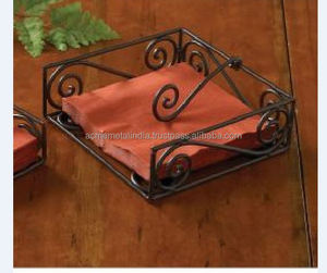 Metal Napkin Holder Unique Design Perfect for Home Kitchen Tabletop Decoration and Accessories <b>Red</b> Polished - Product Image 2