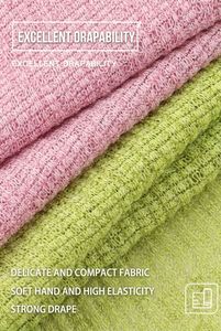 Tissu tricoté en mélange de lin et de polyester haute élasticité 150 GSM pour hauts d'été - Product Image 5