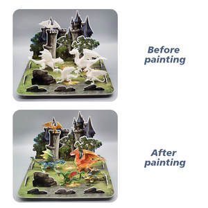 Set di Giocattoli da Disegno 3D Wayee Castello e Mondo dei Draghi in PVC per Bambini |   Kit Creativo Fai-da-Te con Vulcano e Piccoli Draghi - Product Image 3