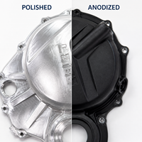 Service de finition de surface métallique sur mesure, polissage de l'aluminium, anodisation, couvercle de moteur de moto, pièces CNC en petites séries OEM ODM