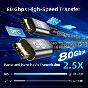 Tốc Độ Cao 16K HD DisplayPort DisplayPort Cáp Biểu Tượng Tùy Chỉnh Dp 2.1 Nam Nam Xoắn Cặp Cho Chơi Game Thiết Kế 8M 1.8M 2M 1 M Máy Ảnh - Product Image 5
