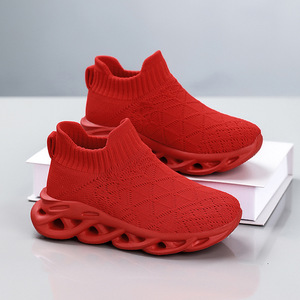 Zapatillas de running de malla transpirables para niños, estilo calcetín de una pieza, para primavera - Product Image 3