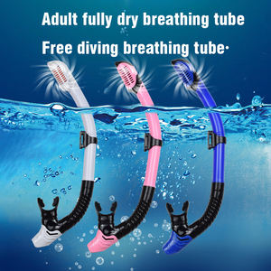 Toptan su geçirmez silikon yetişkin şnorkel ekipmanları anti-dalga solunum tüpü ile kuru dalış solunum cihazı - Product Image 5