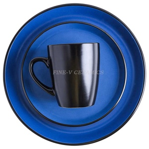 <span class=keywords><strong>Service</strong></span> <span class=keywords><strong>de</strong></span> <span class=keywords><strong>table</strong></span> personnalisé <span class=keywords><strong>de</strong></span> luxe <span class=keywords><strong>de</strong></span> Style occidental 16/24 pièces, <span class=keywords><strong>Service</strong></span> <span class=keywords><strong>de</strong></span> vaisselle <span class=keywords><strong>de</strong></span> couleur bleu <span class=keywords><strong>noir</strong></span> du pakistan pour 4 ou 6 - Product Image 5