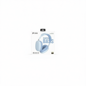 P 2202 <b>Wireless</b> Headphone Bluetooth 5.3 Super Bass Over Ear Headset With <b>Mic</b> For Music And Calls - Product Image 1