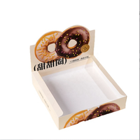Boîte à donuts rectangulaire en carton ondulé avec logo personnalisé, matériaux recyclés biodégradables, doublure en éponge gaufrée