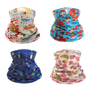 Children's Printed Scarf X16 Styles HD Cartoon Multi Functional Outdoor Sun Protection Face Mask Kids' Hiking Cycling Windproof - Product Image 1
