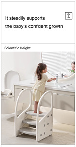 Durable &amp; Safe HDPE Toddler Foot <strong>Ladder</strong> for Dining Bedroom &amp; Living Room Use Feature Safety for Young Children &amp; Babies - Product Image 3