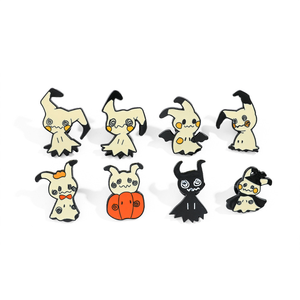 Mezcla de diseños lindo Anime Logo insignia sombrero broche dibujos animados Pokemoned Metal esmalte Collar broche pines - Product Image 5