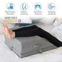 Einstellbarer Polyurethan-Gel-Memory-Schaum Keil kissen Bein höhen schwellung Kühlgel-Memory-Schaum Custom Cut Sleeping Leg