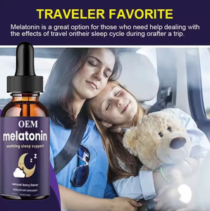 Ausreson sfuso gocce di melatonina integratore puro estratto di 99% vitamina B6 melatonina liquido per il sonno aiuto Patch - Product Image 3