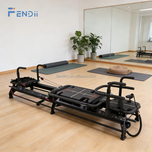 Equipo de Fitness Megaformer, Reformer de <span class=keywords><strong>Pilates</strong></span> de Aluminio Negro, Máquina de Ejercicios para Estudio de Yoga - Product Image 3