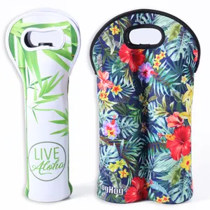 Neoprene Two Double Bottle <strong>Wine</strong> Chiller Cooler Cover Carrier <strong>Wine</strong> <strong>Bag</strong> - Product Image 1