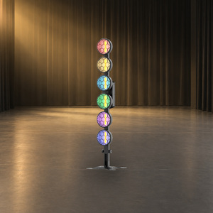 ไฟ LED Wash Light 200W มุมลำแสง 120 องศา 6x50W Golden COB 168x0.5W RGB สำหรับงานอีเว้นท์ - Product Image 2