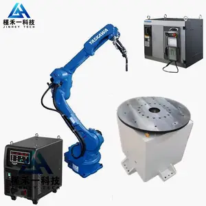 Welding torch cleaning station arc welding robot CO2 MIG MAG pipe welding ar1440 welder arm With positioner turntable