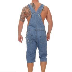 Top Quality Custom <b>Mens</b> Summer Short <b>Denim</b> <b>Overalls</b> Fashion Ripped <b>Denim</b> Jeans Distressed Male Jean <b>Overalls</b> - Product Image 5