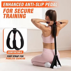 Équipement d'exercice <span class=keywords><strong>pour</strong></span> sit-ups amélioré, tubes en latex durables, pédale en mousse souple, bande de résistance avec poignée <span class=keywords><strong>pour</strong></span> la remise en forme à domicile - Product Image 6