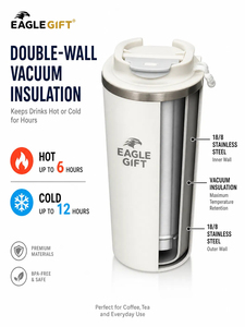 Metal <b>Drinkware</b> 304 Stainless Steel Double Wall Coffee Mugs Custom LOGO Vacuum Insulated Thermal Coffee Travel Mug Cups - Product Image 4