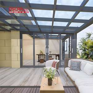 <span class=keywords><strong>Solarium</strong></span> mural en alliage d'aluminium en verre incurvé pour l'extérieur Maison personnalisée Jardin d'hiver <span class=keywords><strong>S</strong></span> Patio Deck Garden Sunroom - Product Image 2