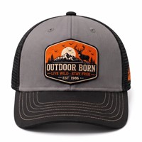 Ensemble de casquettes trucker Outdoor Born Deer pour hommes et femmes, 3 pièces, casquette snapback en maille Hexagon Mountain, Outdoor Est 1986, casquettes réglables nouveau style