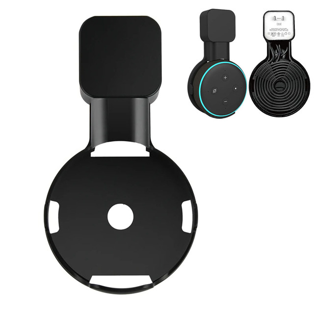 Wall Mount Holder for Echo Dot 3 Generation Smart Speaker With Cable Storage Quality Place on Kitchen, Bedroom & Bathroom