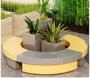 Chaises de jardin en bois de chêne tranché artistique Y500 et fibre de verre résistantes aux UV, taille personnalisée, pour hôpital et parc - Product Image 6