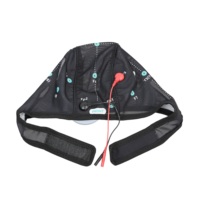 Kit Casque EEG 10/20 Système de Placement d'Électrodes 19 Canaux Neurofeedback Kit Casque d'Électrothérapie à Ondes Cérébrales Moniteur d'Activité Cérébrale Casque Noir