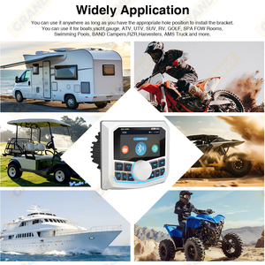 GRANDnavi 4 pulgadas nuevo diseño pantalla MP5 estéreo marino impermeable IPX5 FM AM USB negro blanco opción para yate barco ATV RV - Product Image 6