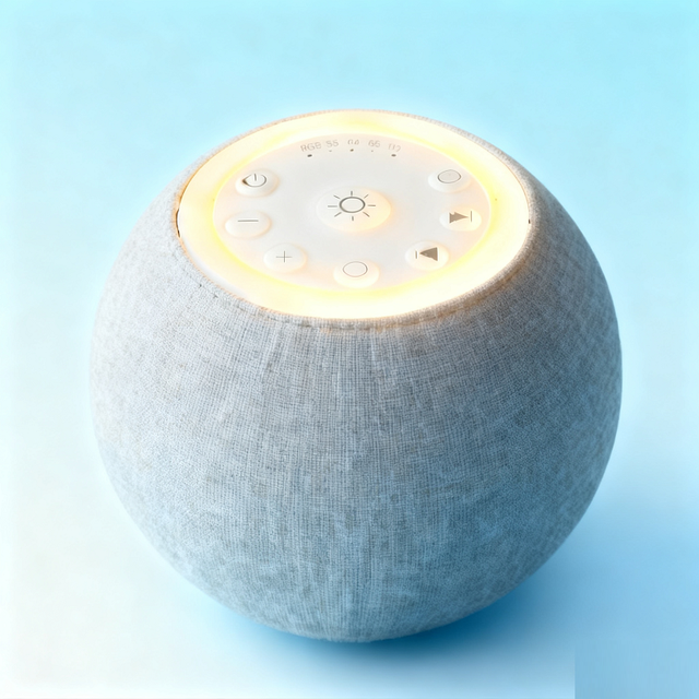 ODM Design High Fidelity White Noise Machine Baby Night Light Wireless Phone Charging LED Flashing Light Easy Volume Control for
